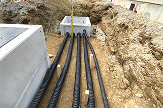 幹線の地中埋設工事