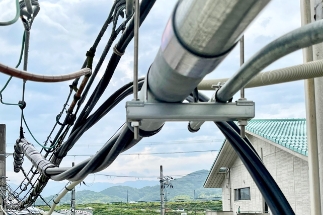 幹線の架空配線工事